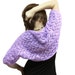Fusion of Hearts - Shrug in Violet, Shawl, Shroud, Wrap for Ladies, one purple Valentine by Solandia, spring, summer