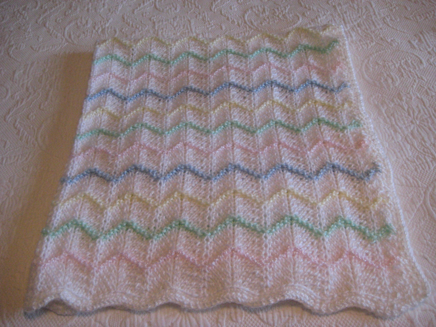 around baby crochet border blanket Knit Hand Blanket Baby Around Border Crocheted with Blanket