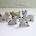 Vintage Dog Figurines: Five China Dogs, Instant Collection Made in Japan