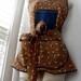 Pumpkin Denim Garden Full Apron - Vintage Inspired Small to XL Petite