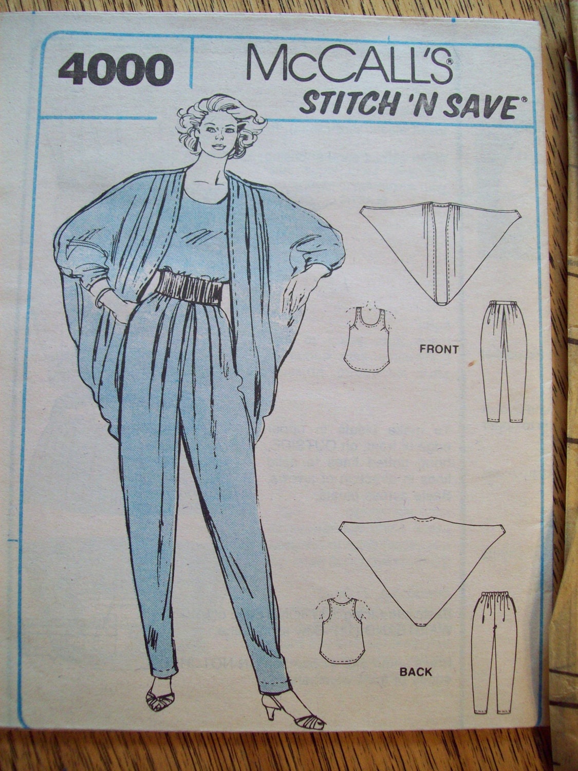 UNCUT Sewing Pattern Cocoon Coat and MC Hammer Pants