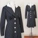 sale--1970's pinstriped dress in black and white