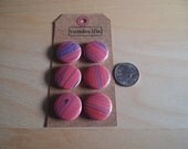 Pink and Blue Marbled Paper Magnets, Set of 6 Il_170x135