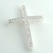 Sterling Silver Cross with clear CZ 's