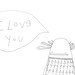 Original Ink Drawing, Illustration, Original Artwork, Nursery Art, Pen and Ink Drawing, I Love You