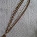 Necklace - Goldtone - Simulated Pearls - Dangling Chain Pendant - EXCELLENT