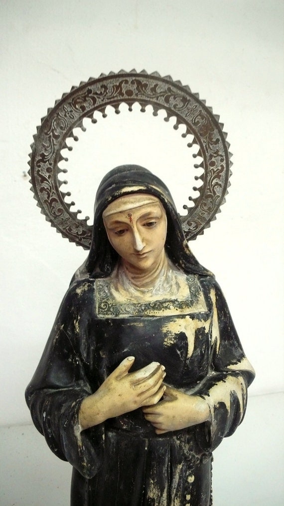 Antique XIX century spanish religious icon reserved for emily