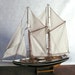 Vintage mid century model scale sailboat nautical decor