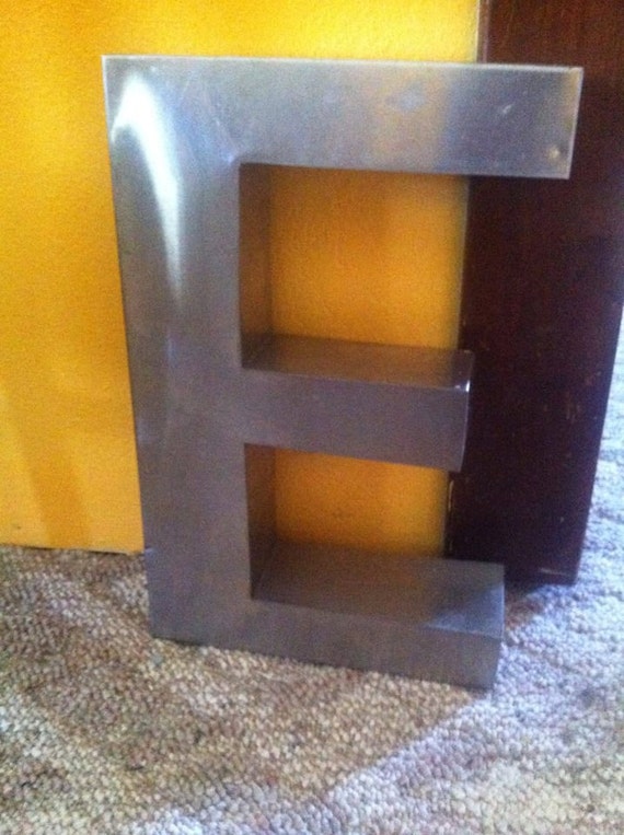 Letter E stand up metal sculpture by jessybeth on Etsy