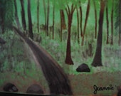 Items Similar To The Road Less Traveled Original Acrylic Landscape Painting On Etsy