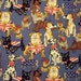 Dogs Olympics UK US Flags Bandana London Cotton Fabric