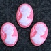 Lady Cameo 18x25mm Pink- 3 Pieces