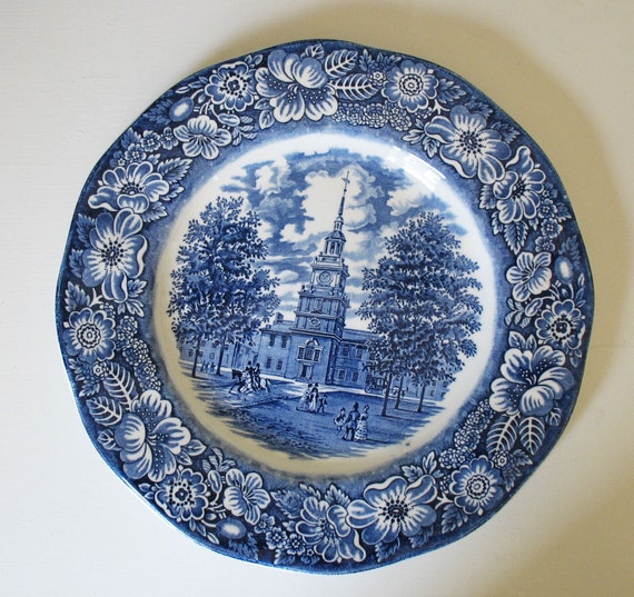 Liberty Blue Transferware Dinner Plate