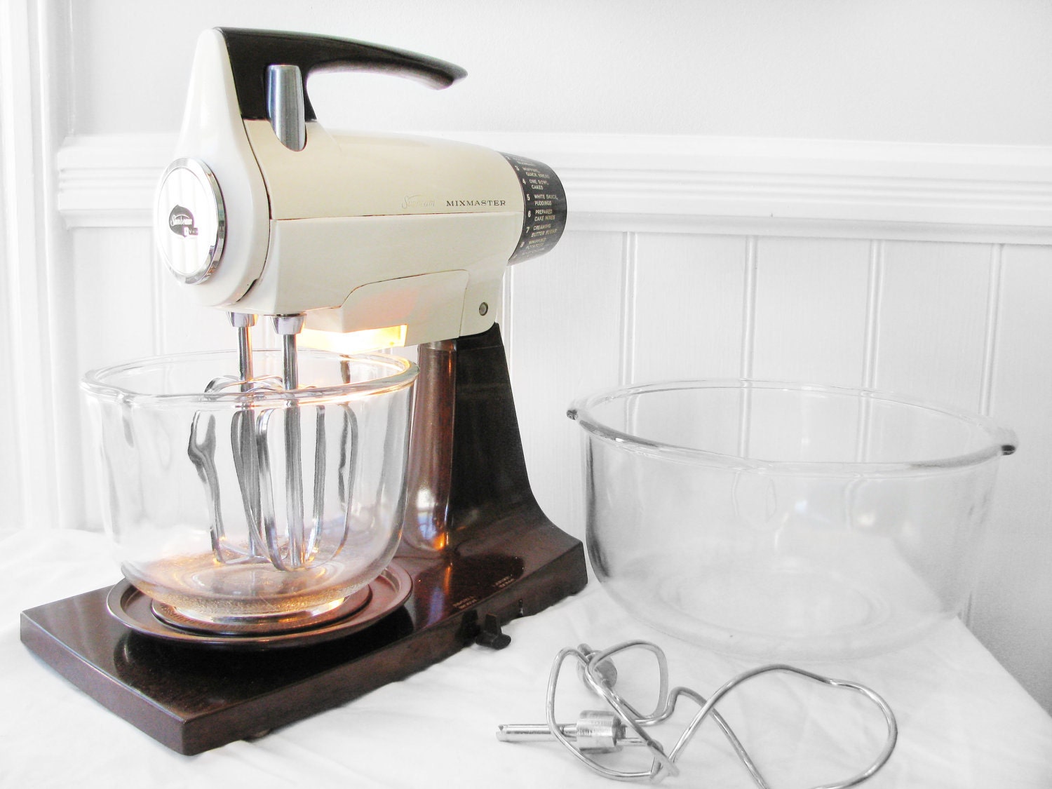 Sunbeam Mixmaster Standing Mixer and Accessories 1960s