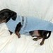 Felted lambswool dachshund coat baby blue soft warm windproof