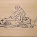Snowmobile Side View - Wood Mounted Rubber Stamp