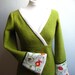 Unique Eco Sweater With Embroideries Natural Boiled Wool