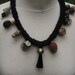 TALISMAN NECKLACE Hand felted necklace Mix media Ancient Tibet Ethnic Tribal