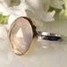Rose Quartz Ring - Rose Cut 14K Gold and Sterling
