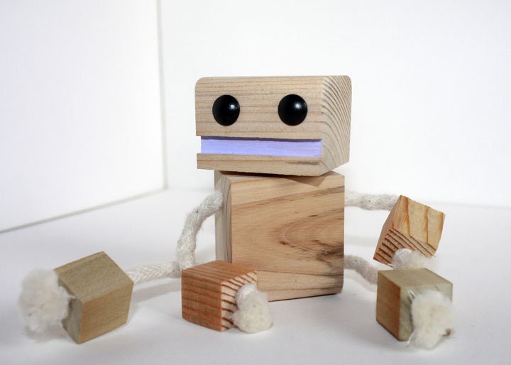 Block Bot Wooden Toy Robot