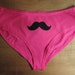 SALE - Mustache knickers (fuchsia American Apparel)