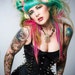 Dominatrix under-bust leather corset
