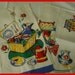 Vintage Towel Towels (2) Linen Bucilla Mint Picnic pie basket hamper Summer picnic painted cupboard