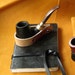 Hand Crafted Leather Pipe Stand in Briar -- Adjustable with Free Monogramming