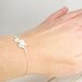 Graduation Gifts, Dainty Crystal Butterfly Bracelet in Sterling Silver/Lillyput Lane Design Company Sample Sale