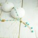 Bridal jewelry, necklace, dainty, simple, vermeil, Sleeping Beauty Turquoise , Necklace with Square Vermeil Findings