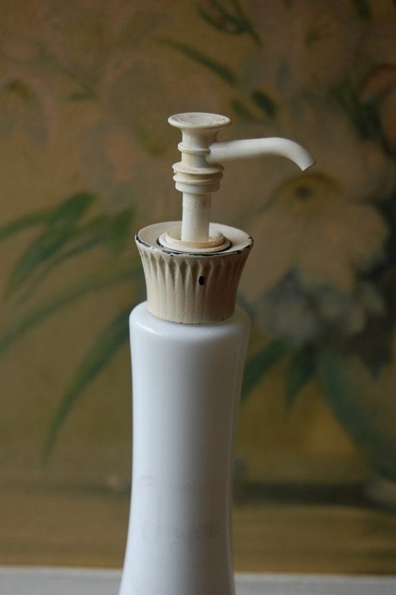 Vintage Milk Glass Jergens Lotion Bottle