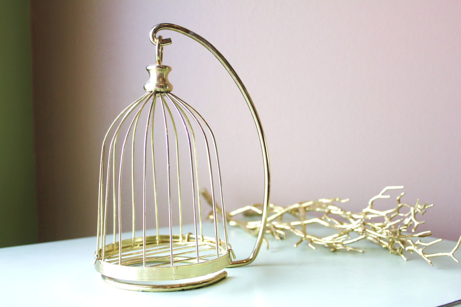 Vintage Gold Bird Cage