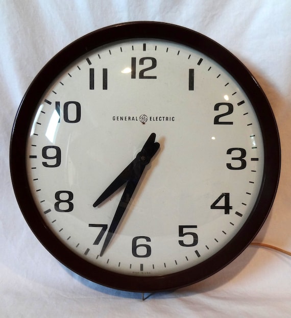 Vintage Large GE School Wall Clock