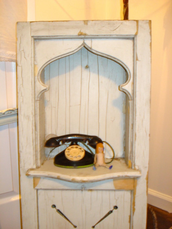 architectural salvage gothic phone nook by paddywhacks on Etsy