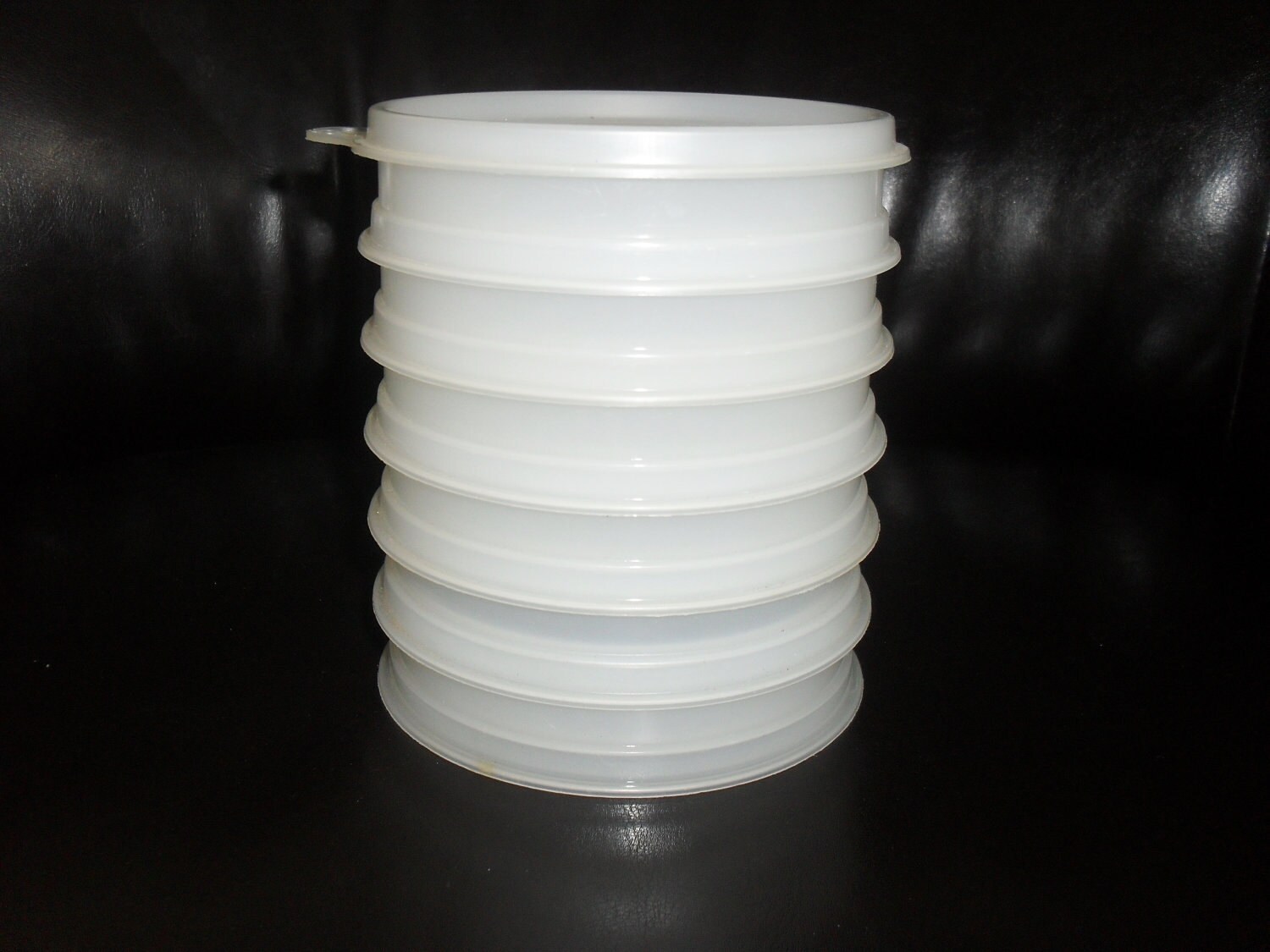 Vintage Tupperware hamburger patty storage containers