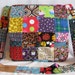 Patchwork prints corduroy messenger bag