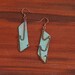 Asymmetric Patina Earrings with Chains
