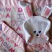 Newborn security blanket, pink satin, bunny blanket