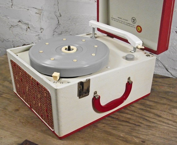 Restored Record Player Westinghouse Suitcase by VinylSupercade