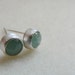 Aquamarine and sterling silver earrings- handmade