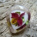 Vintage Lucite Brooch Embedded Orchid Purple Flower