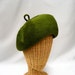 Vintage Ladies Hat Green Fur Felt Bubble Tam Jacoll