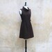 1960s MOD Twiggy dress / 60s brown wool retro vintage dress / medium