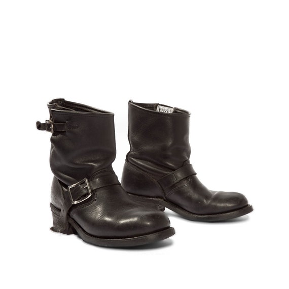 RESERVED /// Vintage Frye Engineer Boots Black Leather by ShopNDG