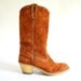 Rust Suede Cowboy Boots - Women's size 7