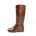 Vintage Boho Equestrian Brown Leather Fashion Riding Boots by Pappagallo for Women's size 10