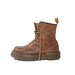 Vintage Dr Marten Boots Rustic Brown Leather Lace Up Combat Styled for a Women's Size 6