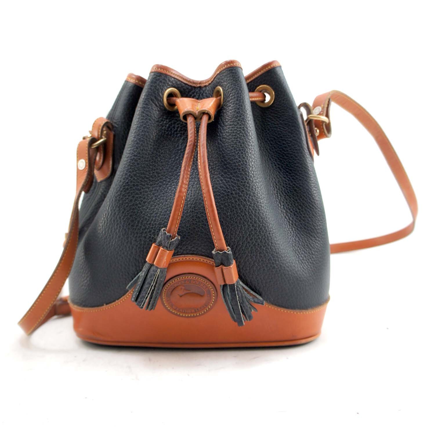 Dooney and Bourke Bucket Bag in All Weather Blue Pebbled