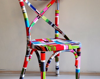 4 x colorful Thonet chairs (custom order)