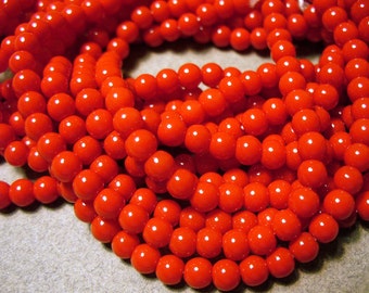 Jade Glass Beads Orange Round 10MM by ExtremeBeadOverload on Etsy